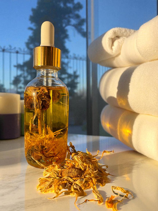 Soul Silk - Sandalwood & Calendula Grounding Body Oil 2oz.