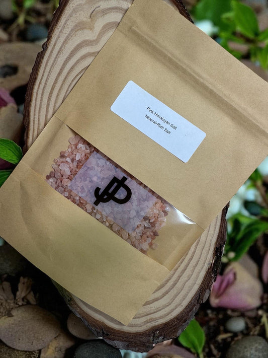 Pink Himalayan Salt – Coarse Grain – Mineral Soak, Ritual Cleansing & Herbal Blends 2oz.