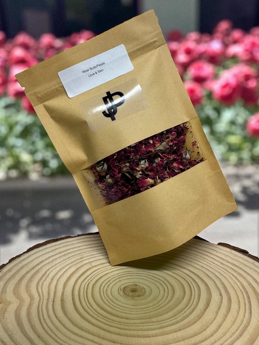 Dried Rose Buds & Petals – Loose Herb – Skin, Heart, Ritual Wellness 1oz.