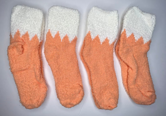 Fluff Socks - Tangerine Kiss